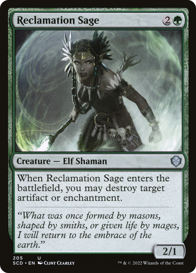 Reclamation Sage [Starter Commander Decks] | Good Games Cannington
