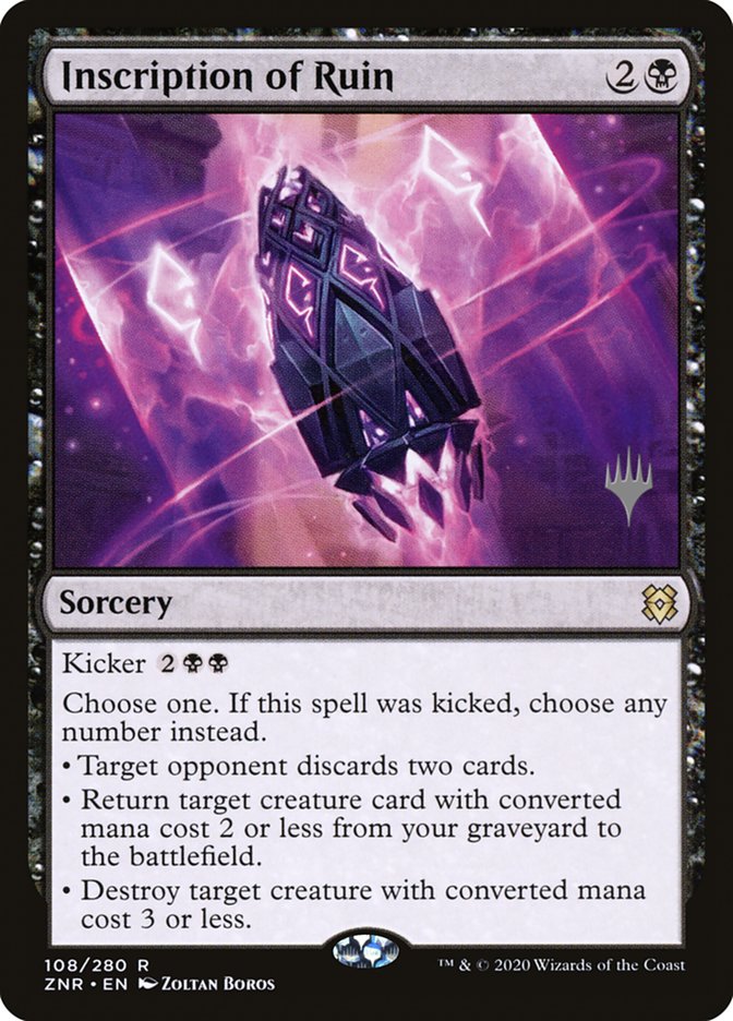 Inscription of Ruin (Promo Pack) [Zendikar Rising Promos] | Good Games Cannington