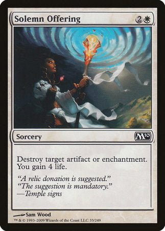 Solemn Offering [Magic 2010] | Good Games Cannington