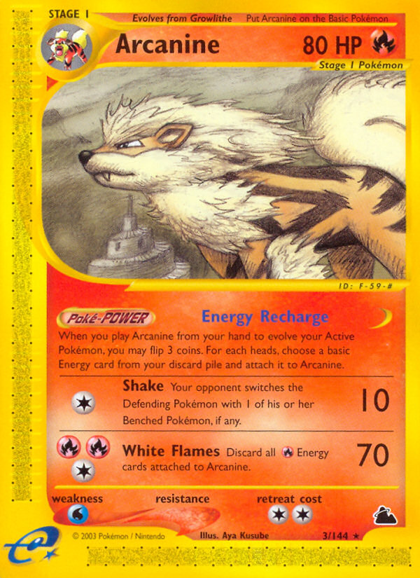 Arcanine (3/144) [Skyridge] | Good Games Cannington