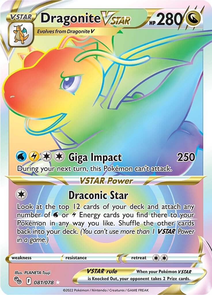 Dragonite VSTAR (081/078) [Pokémon GO] | Good Games Cannington