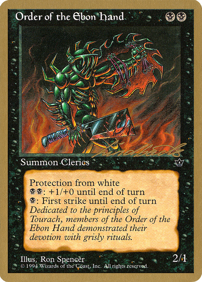 Order of the Ebon Hand (Spencer) (Leon Lindback) [Pro Tour Collector Set] | Good Games Cannington
