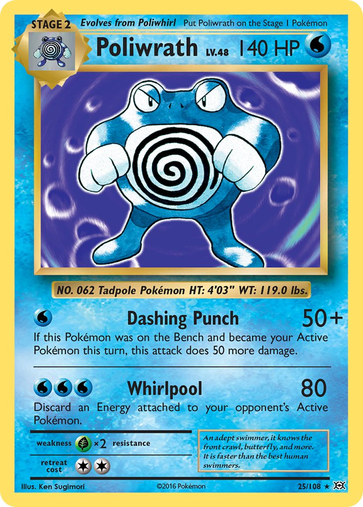 Poliwrath (25/108) (Theme Deck Exclusive) [XY: Evolutions] | Good Games Cannington