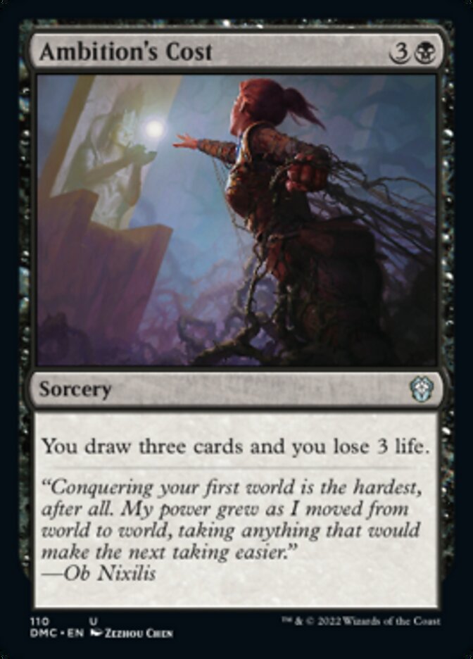Ambition's Cost [Dominaria United Commander] | Good Games Cannington
