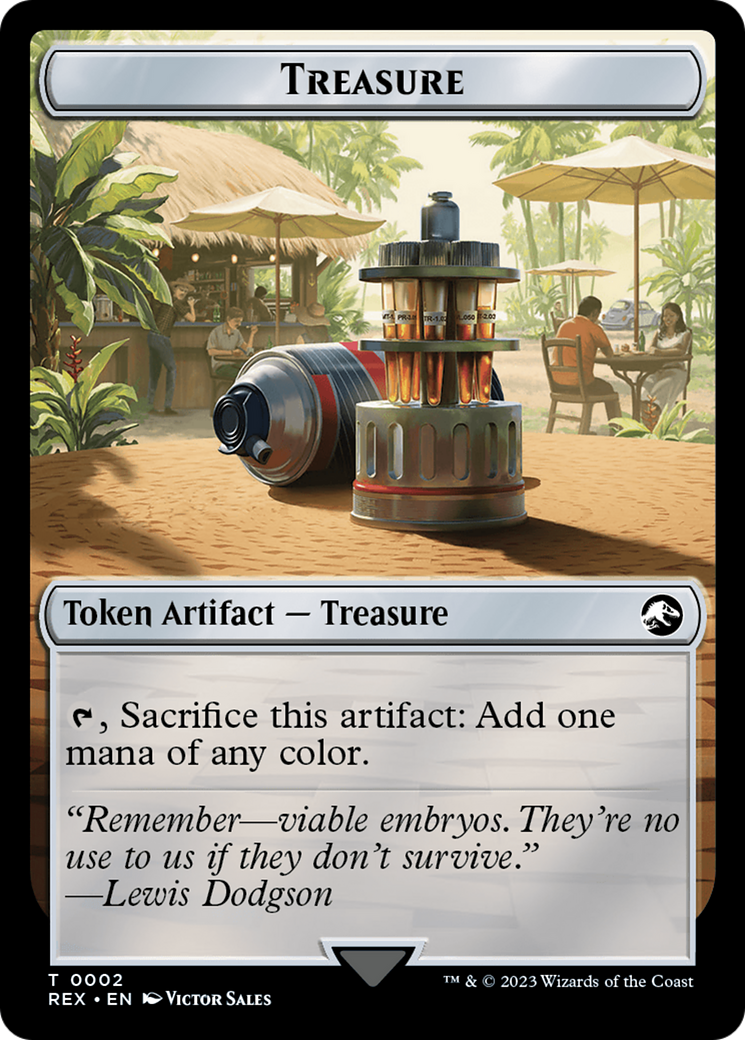 Treasure (0002) // Merfolk Double-Sided Token [Jurassic World Collection Tokens] | Good Games Cannington
