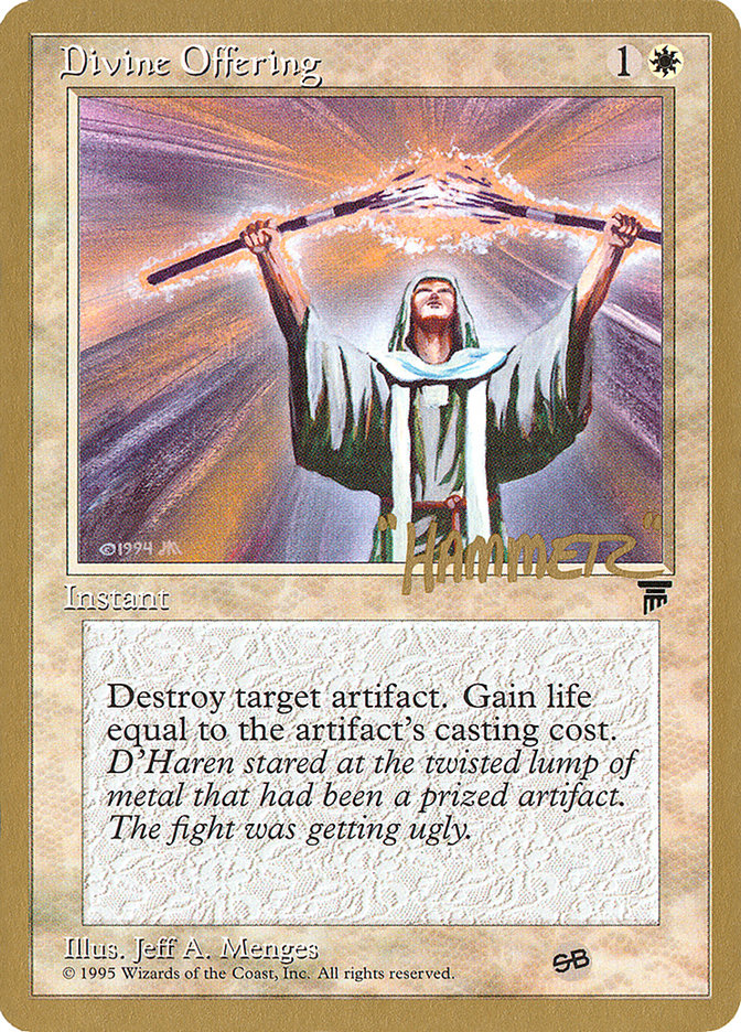 Divine Offering (Shawn "Hammer" Regnier) (SB) [Pro Tour Collector Set] | Good Games Cannington