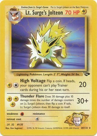 Lt. Surge's Jolteon (28/132) [Gym Challenge Unlimited] | Good Games Cannington