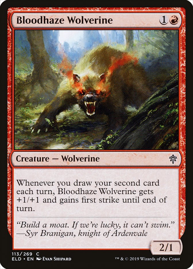 Bloodhaze Wolverine [Throne of Eldraine] | Good Games Cannington