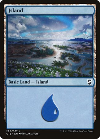 Island (298) [Commander 2018] | Good Games Cannington