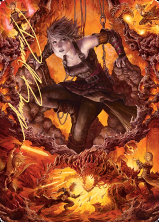 Nahiri, Heir of the Ancients 2 Art Card (Gold-Stamped Signature) [Zendikar Rising Art Series] | Good Games Cannington