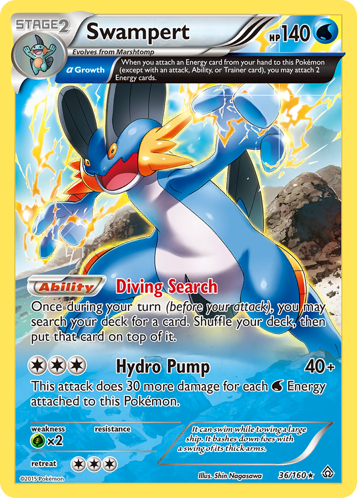 Swampert (36/160) [XY: Primal Clash] | Good Games Cannington