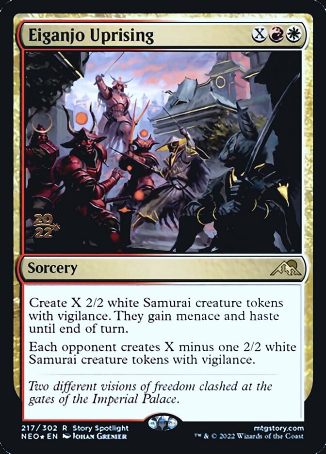 Eiganjo Uprising [Kamigawa: Neon Dynasty Prerelease Promos] | Good Games Cannington