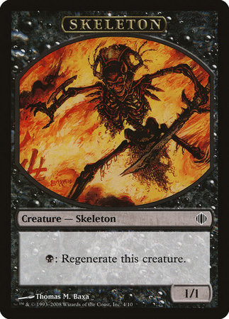 Skeleton Token [Shards of Alara Tokens] | Good Games Cannington