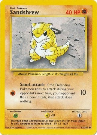 Sandshrew (62/102) [Base Set Unlimited] | Good Games Cannington