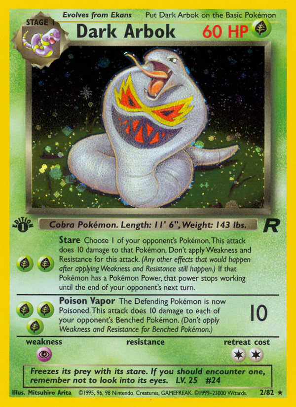 Dark Arbok (2/82) [Team Rocket 1st Edition] | Good Games Cannington
