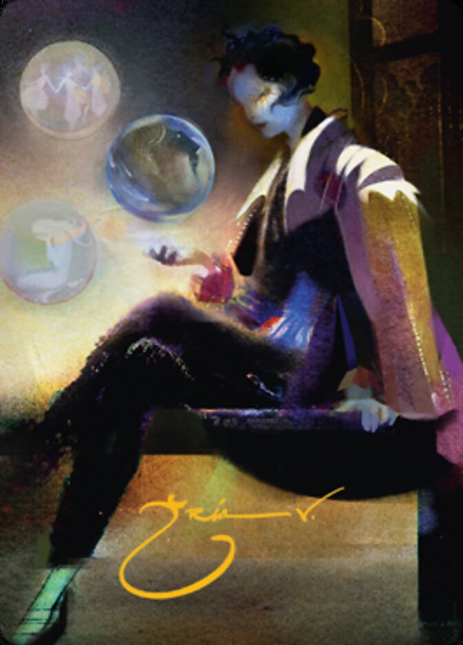 Obscura Interceptor Art Card (Gold-Stamped Signature) [Streets of New Capenna Art Series] | Good Games Cannington