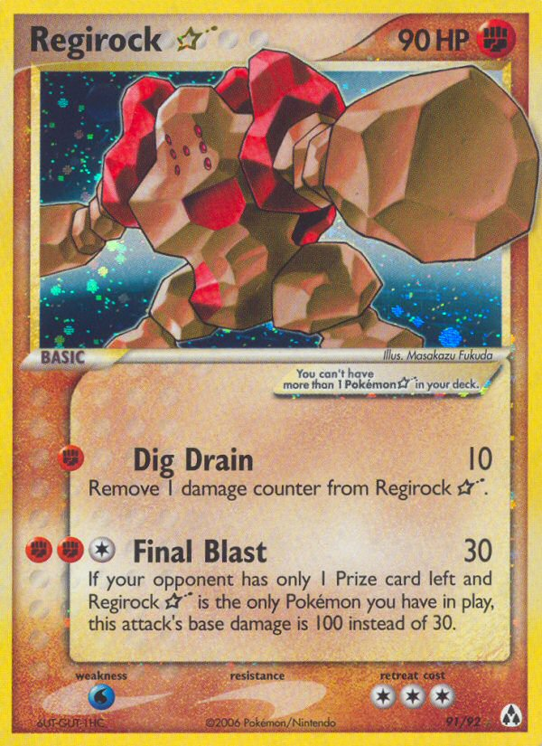 Regirock Star (91/92) [EX: Legend Maker] | Good Games Cannington