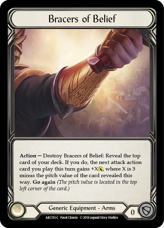 Bracers of Belief [ARC153-C] 1st Edition Normal | Good Games Cannington