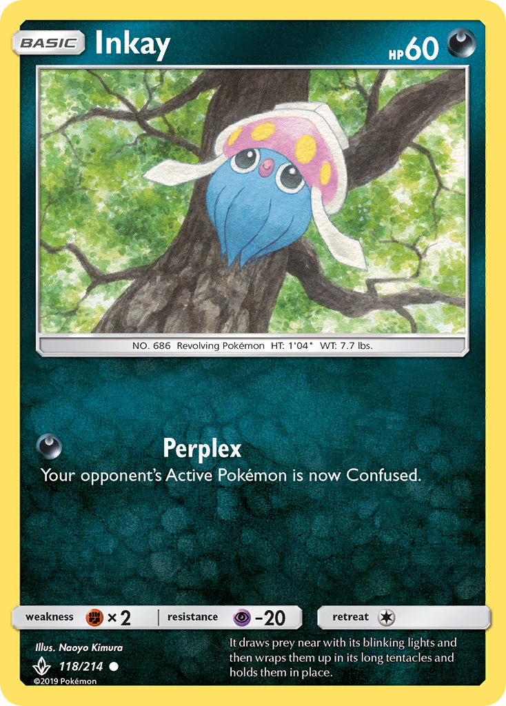 Inkay (118/214) [Sun & Moon: Unbroken Bonds] | Good Games Cannington