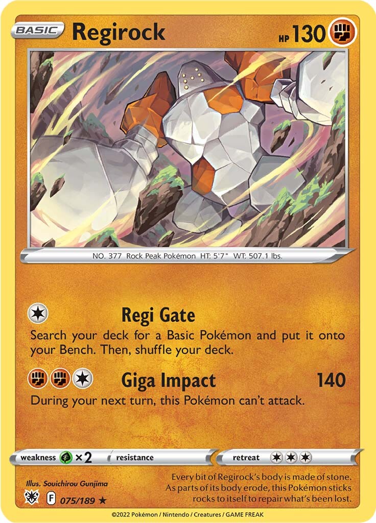 Regirock (075/189) [Sword & Shield: Astral Radiance] | Good Games Cannington