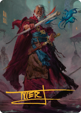 Elminster Art Card (64) (Gold-Stamped Signature) [Commander Legends: Battle for Baldur's Gate Art Series] | Good Games Cannington