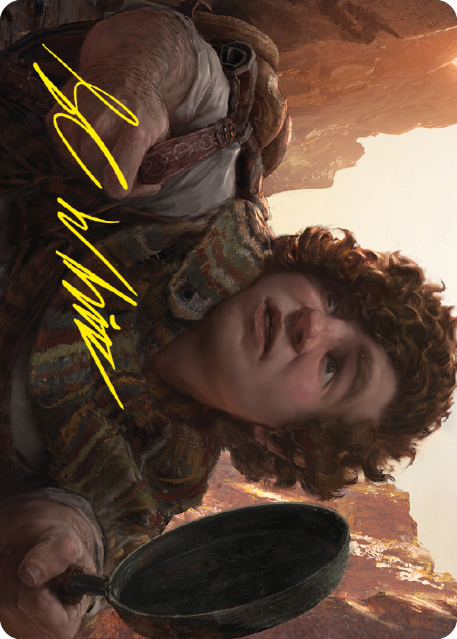 Sam, Loyal Attendant Art Card (Gold-Stamped Signature) [The Lord of the Rings: Tales of Middle-earth Art Series] | Good Games Cannington