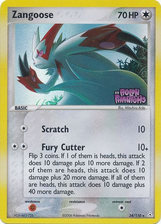 Zangoose (34/110) (Stamped) [EX: Holon Phantoms] | Good Games Cannington