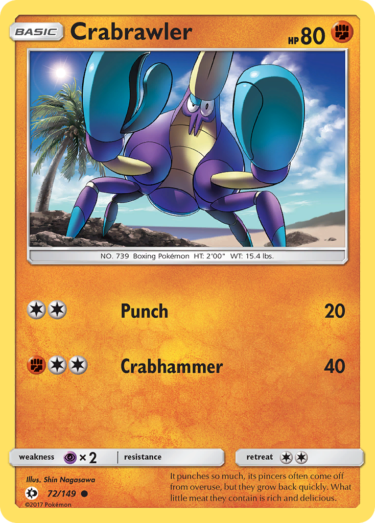 Crabrawler (72/149) [Sun & Moon: Base Set] | Good Games Cannington
