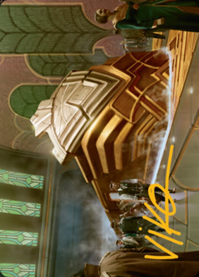 Capenna Express Art Card (Gold-Stamped Signature) [Streets of New Capenna Art Series] | Good Games Cannington