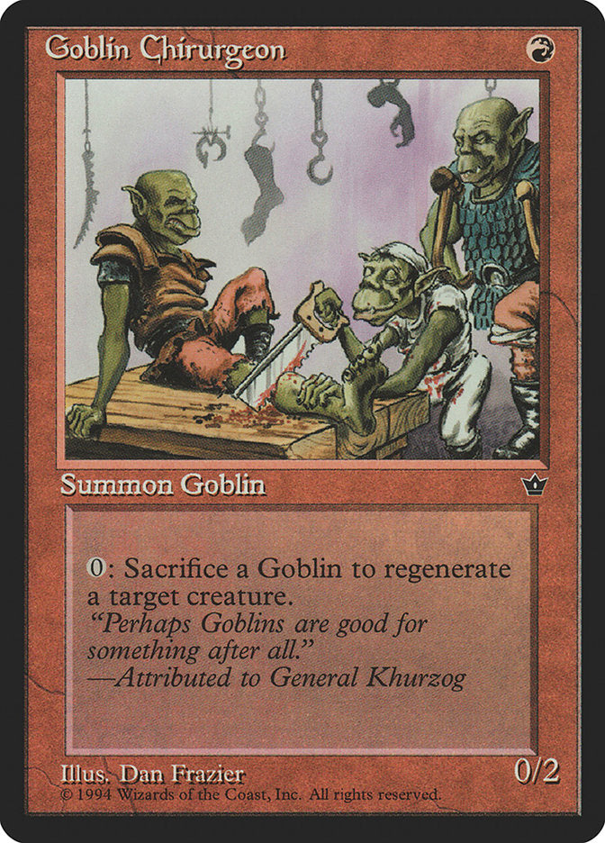 Goblin Chirurgeon (Dan Frazier) [Fallen Empires] | Good Games Cannington