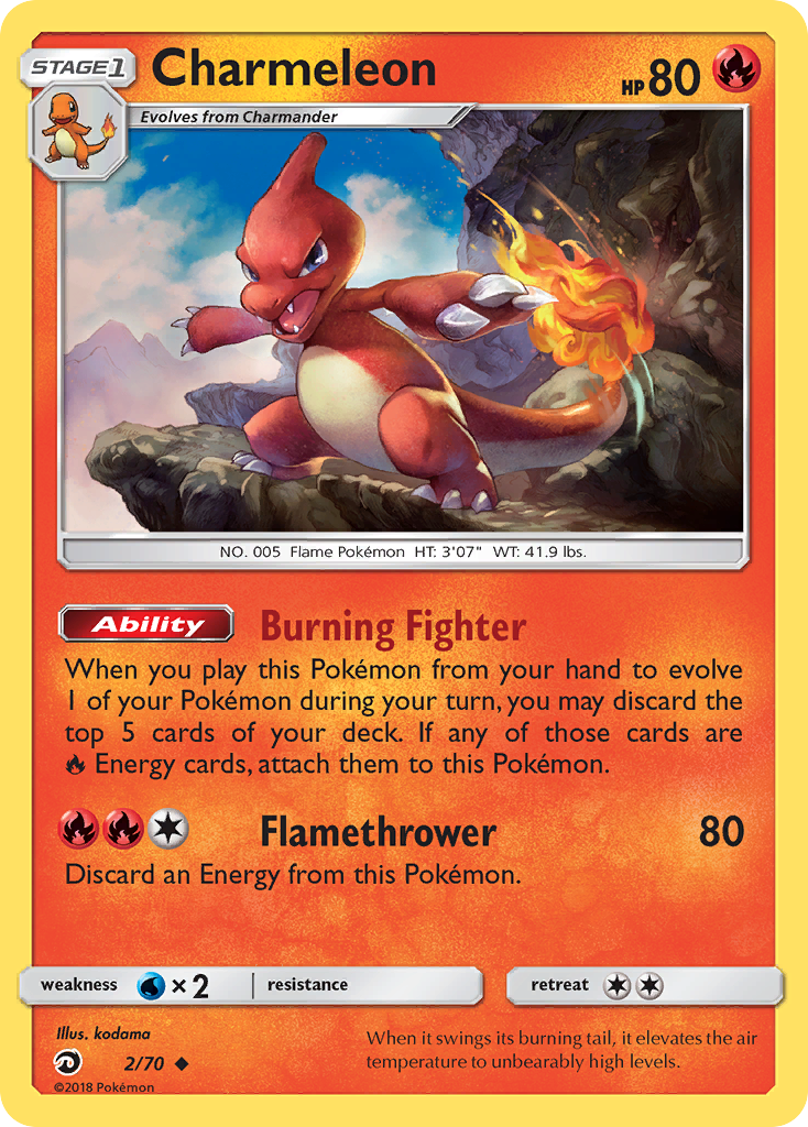 Charmeleon (2/70) [Sun & Moon: Dragon Majesty] | Good Games Cannington