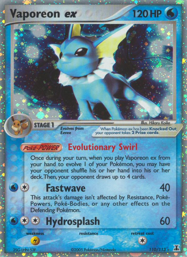 Vaporeon ex (110/113) [EX: Delta Species] | Good Games Cannington