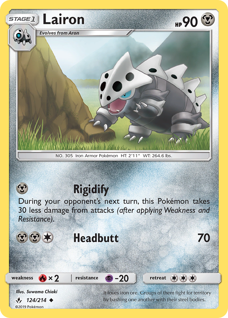 Lairon (124/214) [Sun & Moon: Unbroken Bonds] | Good Games Cannington
