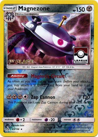 Magnezone (83/156) (League Promo 1st Place) [Sun & Moon: Ultra Prism] | Good Games Cannington