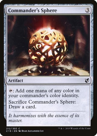 Commander's Sphere [Commander 2019] | Good Games Cannington