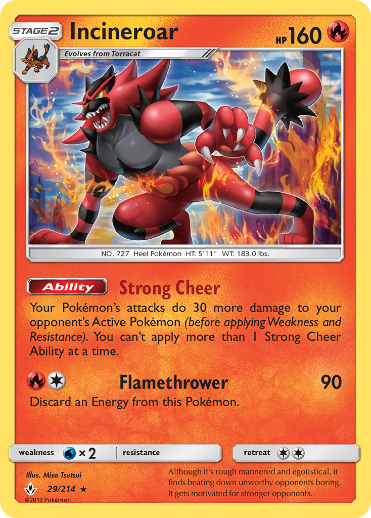 Incineroar (29/214) [Sun & Moon: Unbroken Bonds] | Good Games Cannington