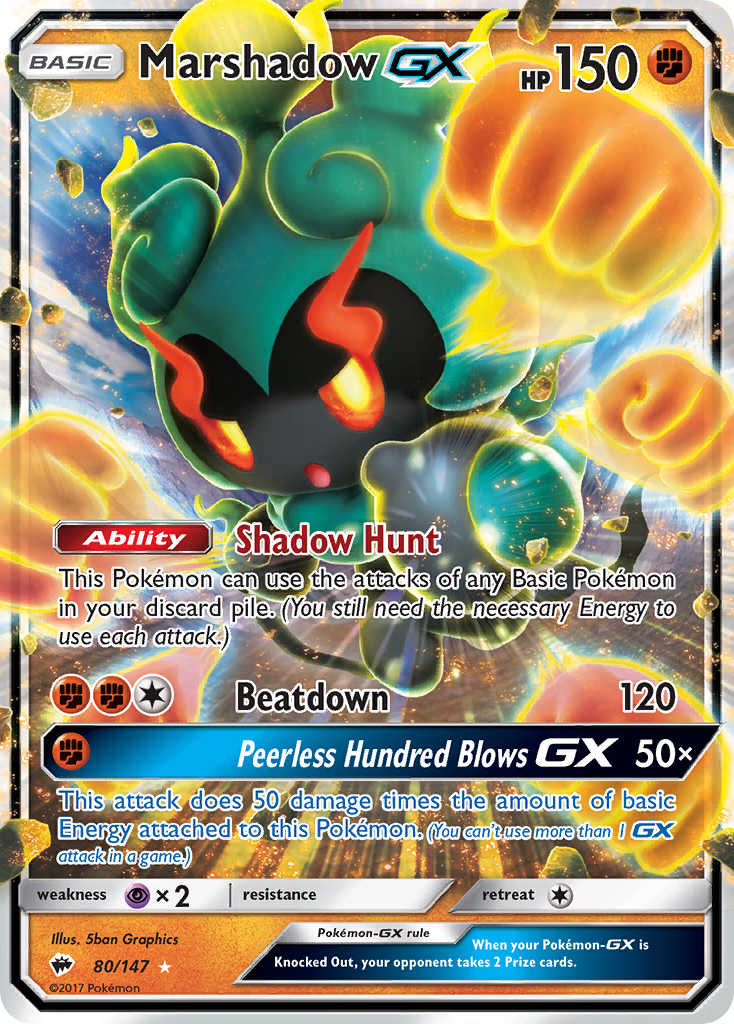 Marshadow GX (80/147) [Sun & Moon: Burning Shadows] | Good Games Cannington
