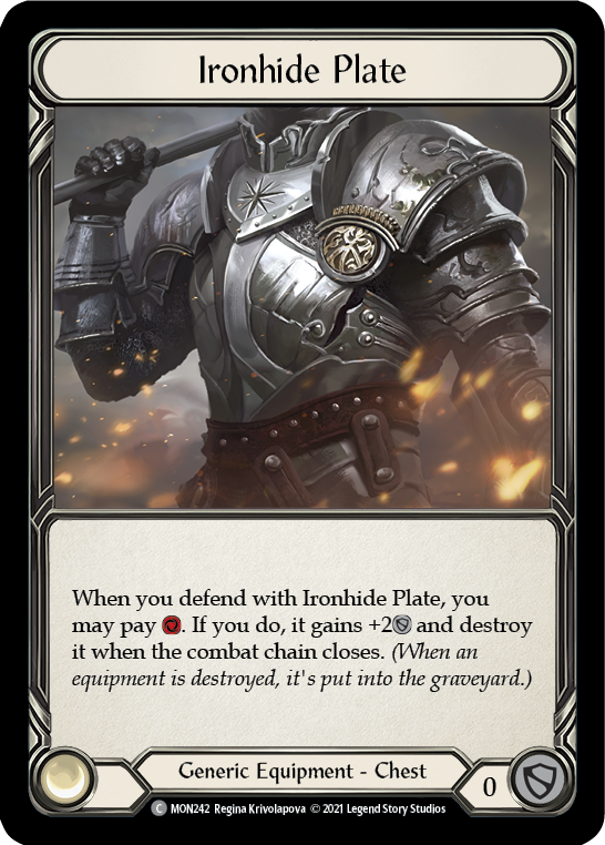 Ironhide Plate [MON242-CF] 1st Edition Cold Foil | Good Games Cannington