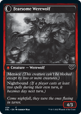 Fearful Villager // Fearsome Werewolf [Innistrad: Double Feature] | Good Games Cannington