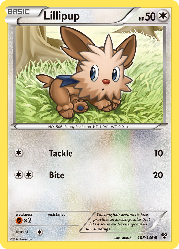 Lillipup (108/146) [XY: Base Set] | Good Games Cannington