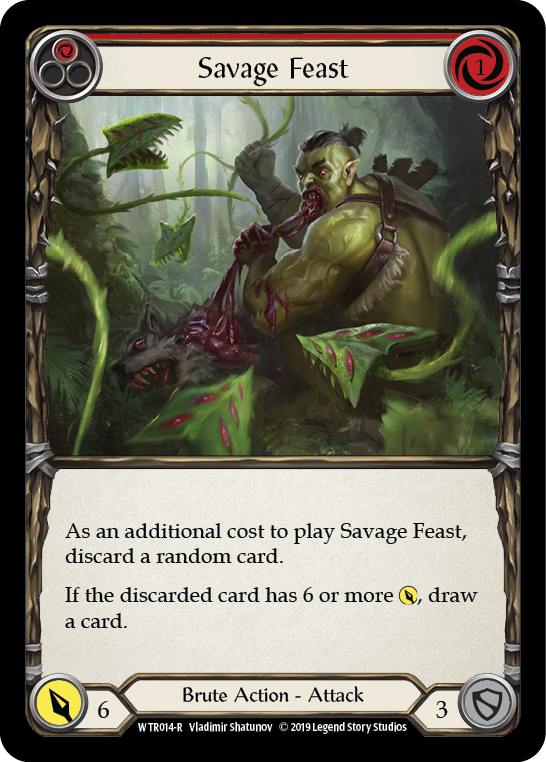 Savage Feast (Red) [WTR014-R] Alpha Print Normal | Good Games Cannington