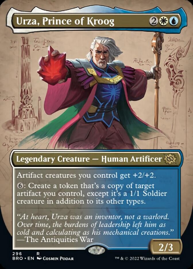 Urza, Prince of Kroog (Borderless Alternate Art) [The Brothers' War] | Good Games Cannington