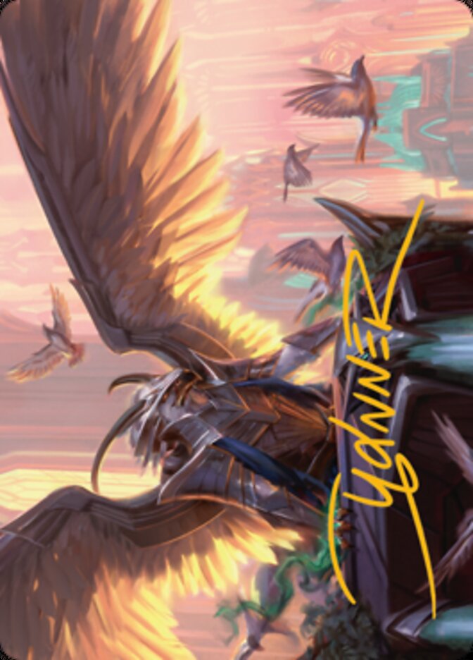 Falco Spara, Pactweaver 1 Art Card (Gold-Stamped Signature) [Streets of New Capenna Art Series] | Good Games Cannington