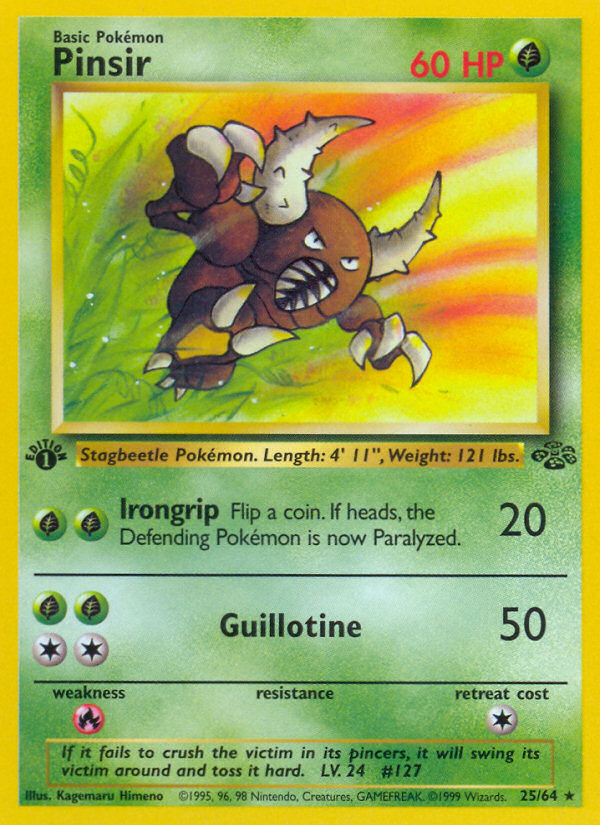 Pinsir (25/64) [Jungle 1st Edition] | Good Games Cannington