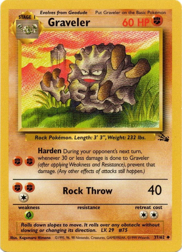 Graveler (37/62) [Fossil Unlimited] | Good Games Cannington