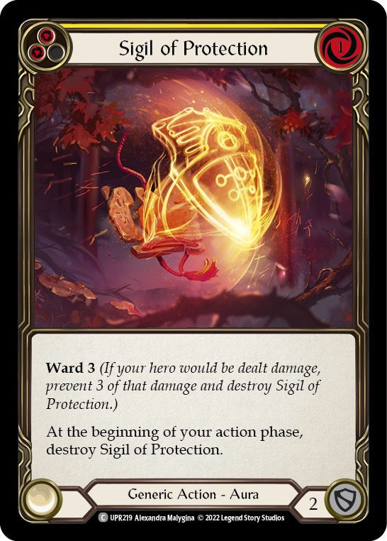 Sigil of Protection (Yellow) [UPR219] (Uprising) | Good Games Cannington