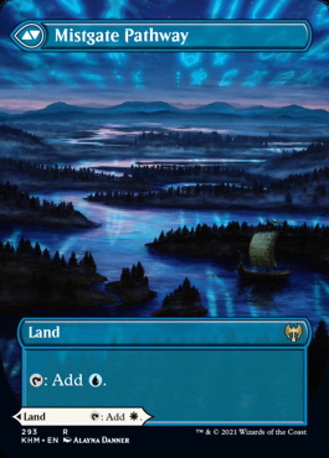 Hengegate Pathway // Mistgate Pathway (Borderless Alternate Art) [Kaldheim] | Good Games Cannington
