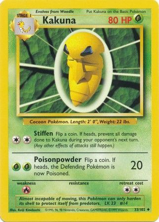Kakuna (33/102) [Base Set Unlimited] | Good Games Cannington