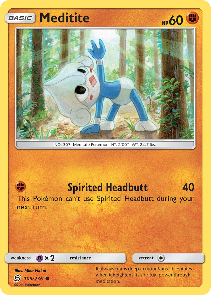 Meditite (109/236) [Sun & Moon: Unified Minds] | Good Games Cannington
