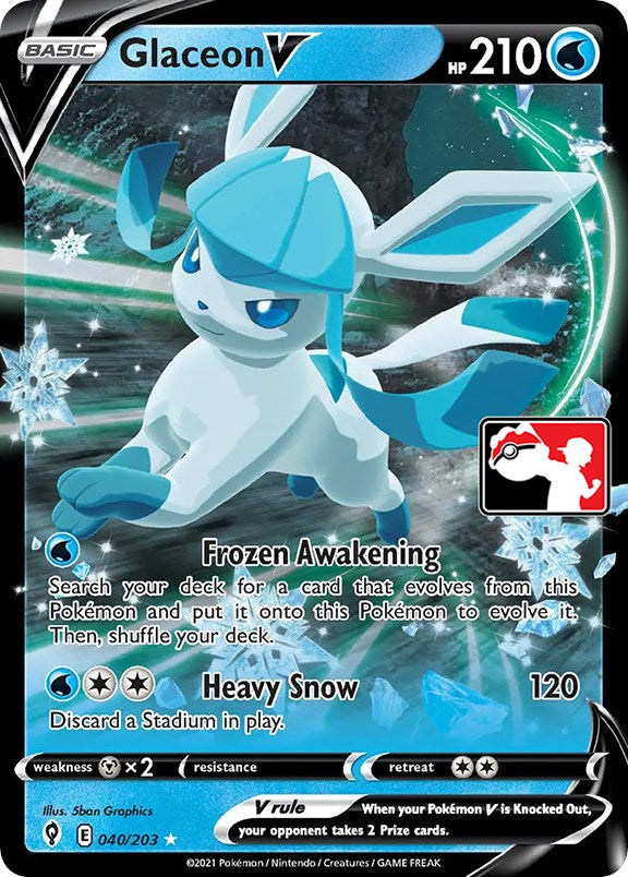 Glaceon V (040/203) [Prize Pack Series One] | Good Games Cannington